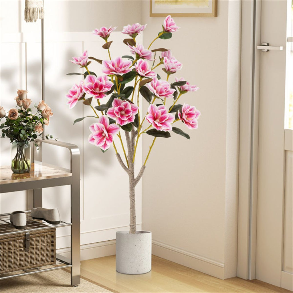 51" Artificial Magnolia Tree With 18 Magnolia Flowers
