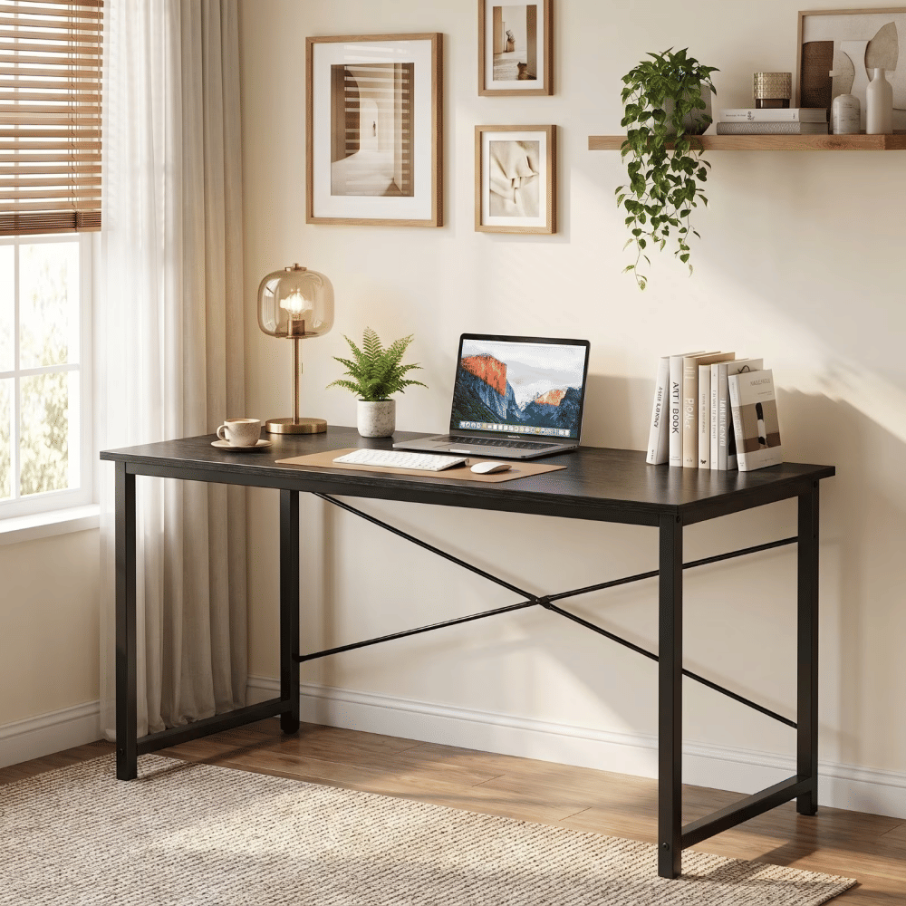 55 Inch Computer DeskHomeOffice Writing Study Desk GamingTableBlack