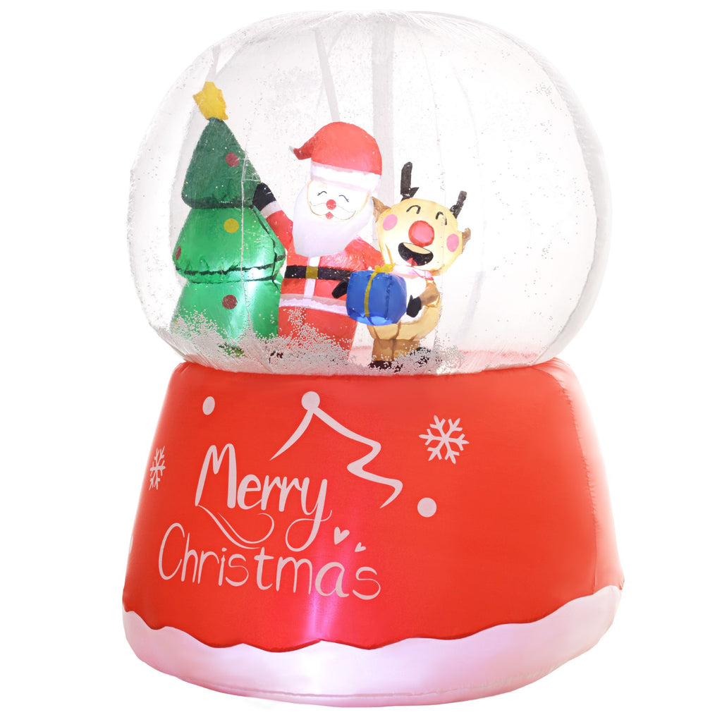 5.5FT Christmas Inflatable Crystal Ball, Xmas Blow Up Decoration with LED Lights for Indoor, Outdoor, Yard, Party