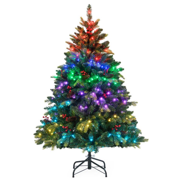 5/6/7 FT Artificial Christmas Tree with LED Lights and Remote APP Control