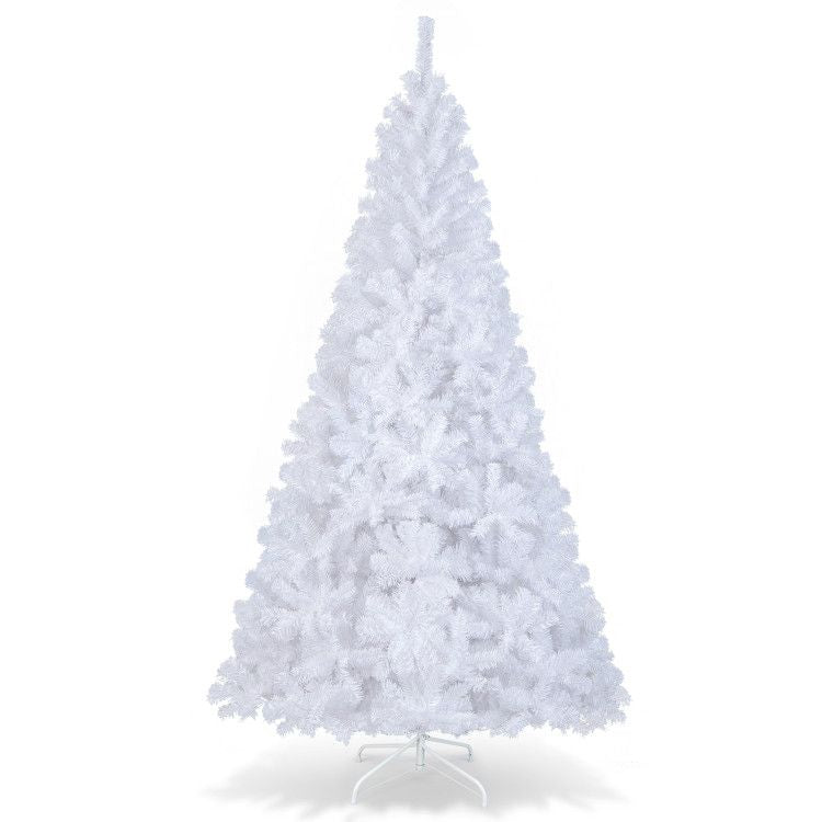 5/6/7/8 Feet White Christmas Tree with Solid Metal Legs