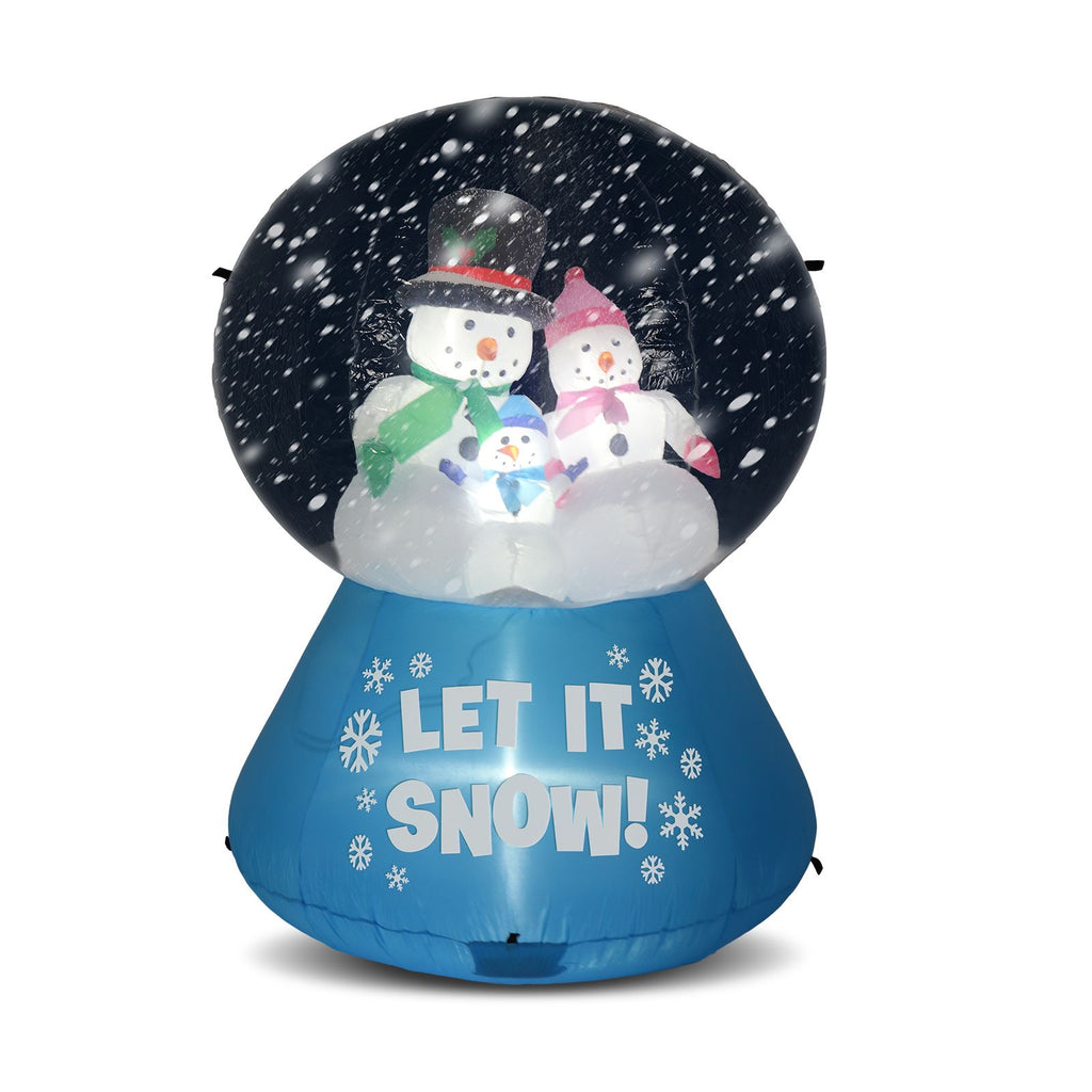 5.9 FT Lighted Christmas Inflatable Decoration, Large Inflatable Snow Globe with Snowman Family, Funny Blow Up Yard Decorations with Built-in LED Lights for Holiday Party Front Yard Lawn Garden Decor