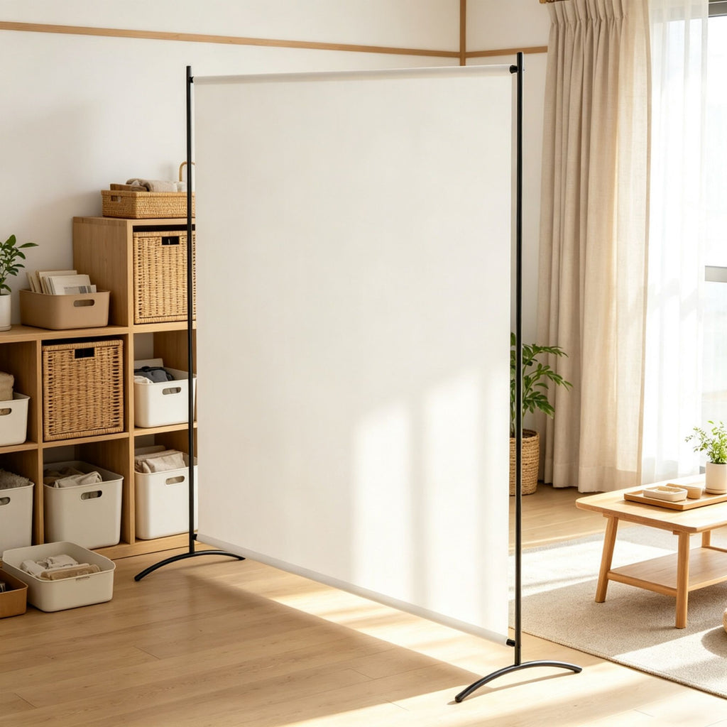 5.9ft Freestanding Outdoor Privacy Screen UPF30+ Room Divider Panel, Beige