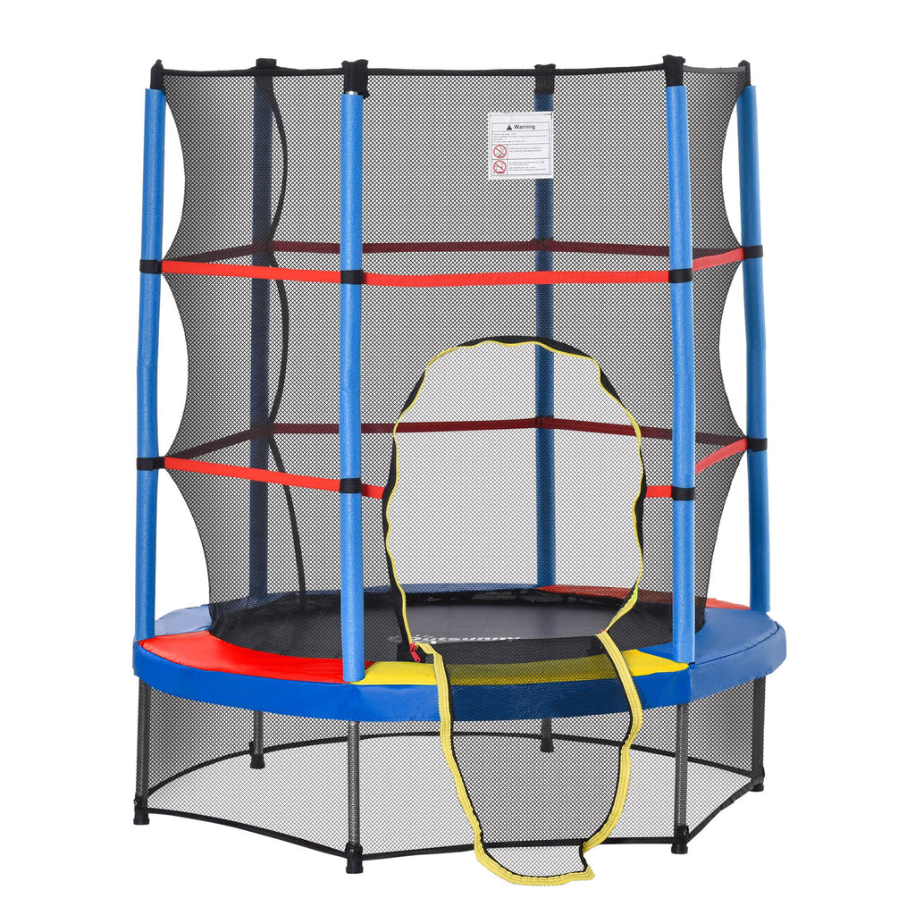 Φ5FT Kids Trampoline with Enclosure Net for Age 3 to 6 Years, Mixed Color