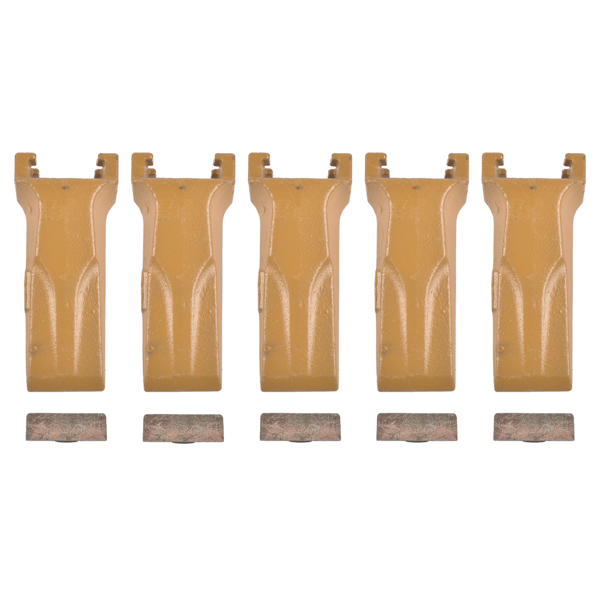 5Pk Bucket Teeth with Flex Pins Yellow V17SYL V17PN Fit for Backhoe Loader Excavator