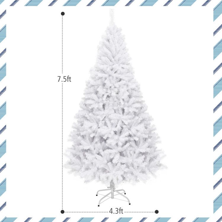 6' / 7.5' / 9' Hinged Artificial Christmas Tree with Metal Stand