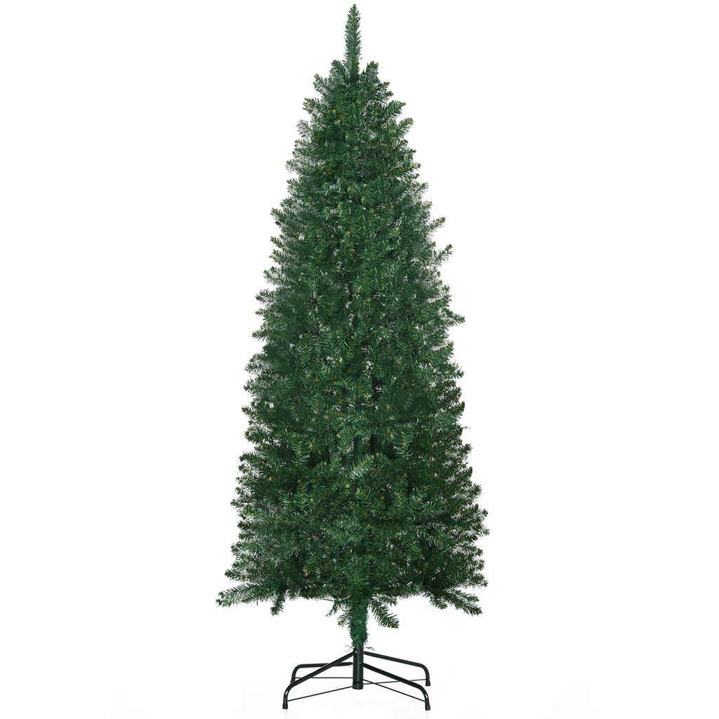 6' Artificial Christmas Tree, PreLit Xmas Tree with Realistic Branch Tips for Indoor, Home, Holiday, Green