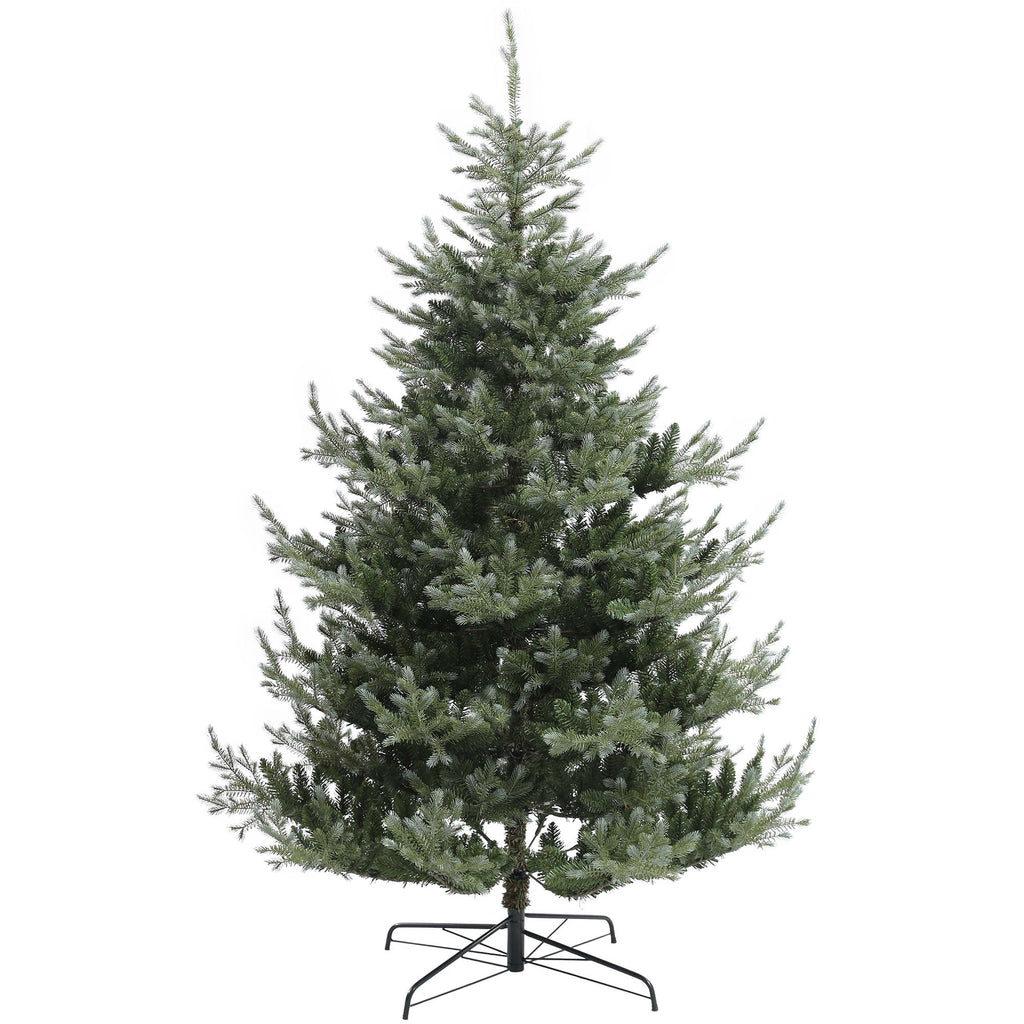 6' Artificial Wide Christmas Tree, Holiday Decor, with Easy-to-Shape Branches, Auto Open, Steel Base, Green