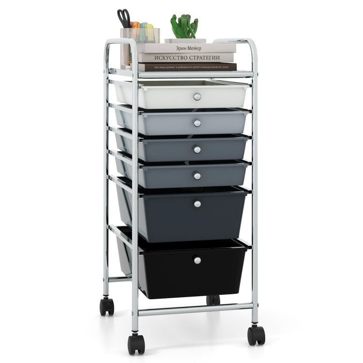 6 Drawers Rolling Storage Cart Organizer