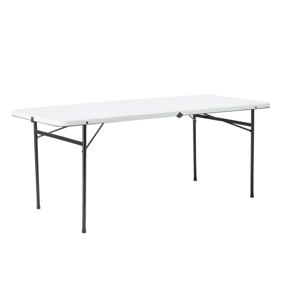 6 Foot Bi-Fold Plastic Folding Table, White (Shipment from Walmart)