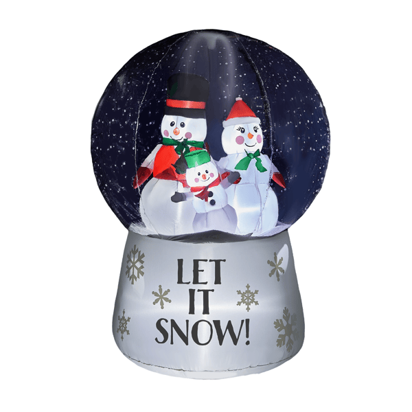 6 FT Lighted Christmas Inflatable Decoration, Large Inflatable Snow Globe with Snowman Family, Funny Blow Up Yard Decorations with Built-in LED Lights for Holiday Party Front Yard Lawn Garden Decor