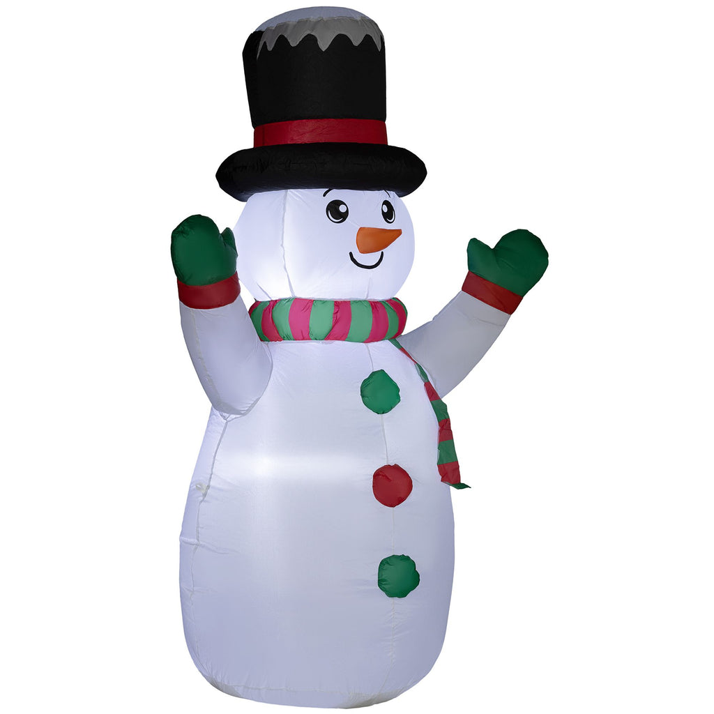 6 FT Snowman Blow Ups, Inflatable Christmas Outdoor Decoration w/ LED Lights for Indoor, Outdoor, Lawn, Garden, Party