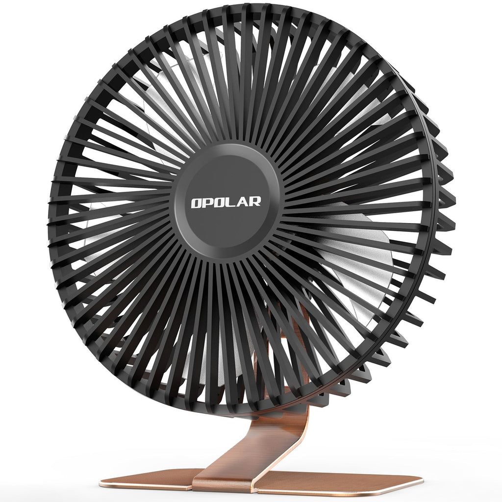 6 INCH USB Desk Fan with Upgraded Strong Airflow, 4 Speeds, Whisper Quiet Desktop Office Table Fan, 90° Adjustable Tilt Angle for Better Cooling,4.9 ft Cord RT