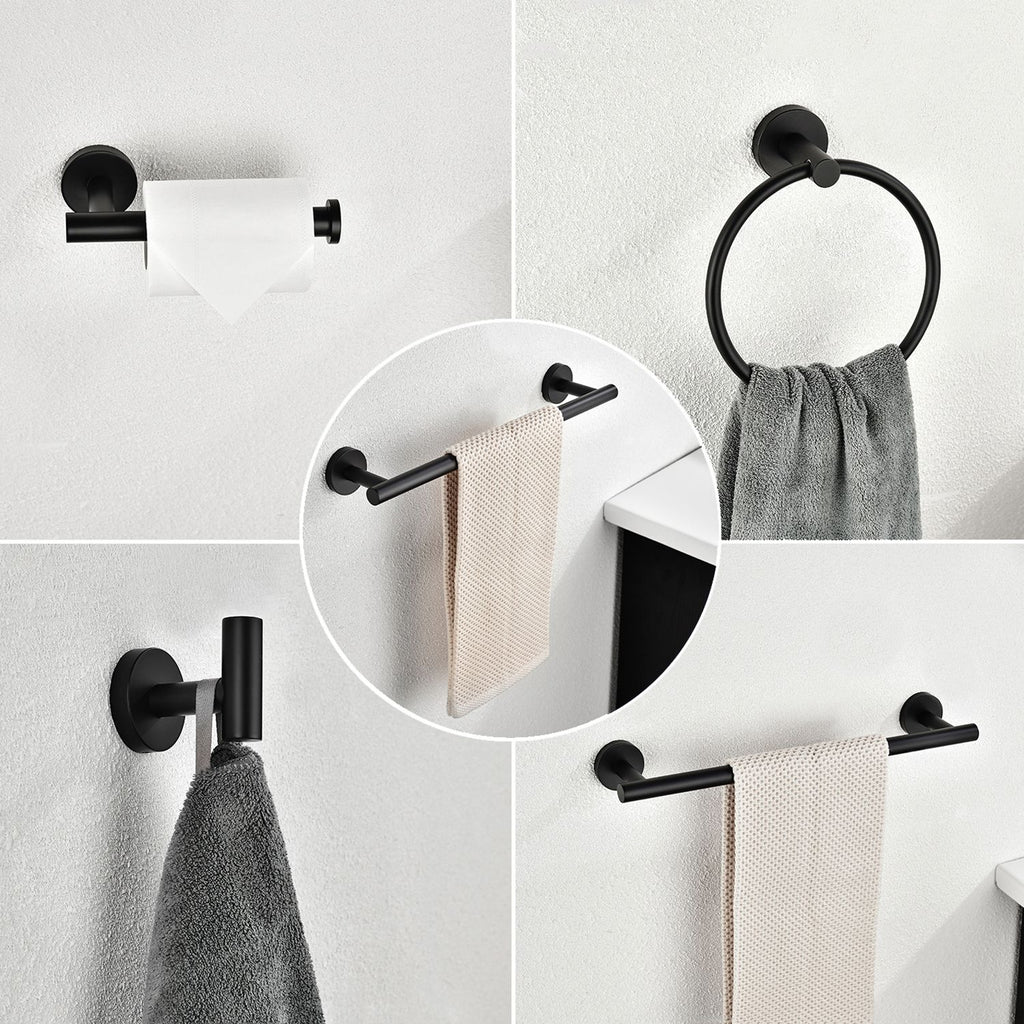 6 Piece Stainless Steel Bathroom Towel Rack Set Wall Mount RT