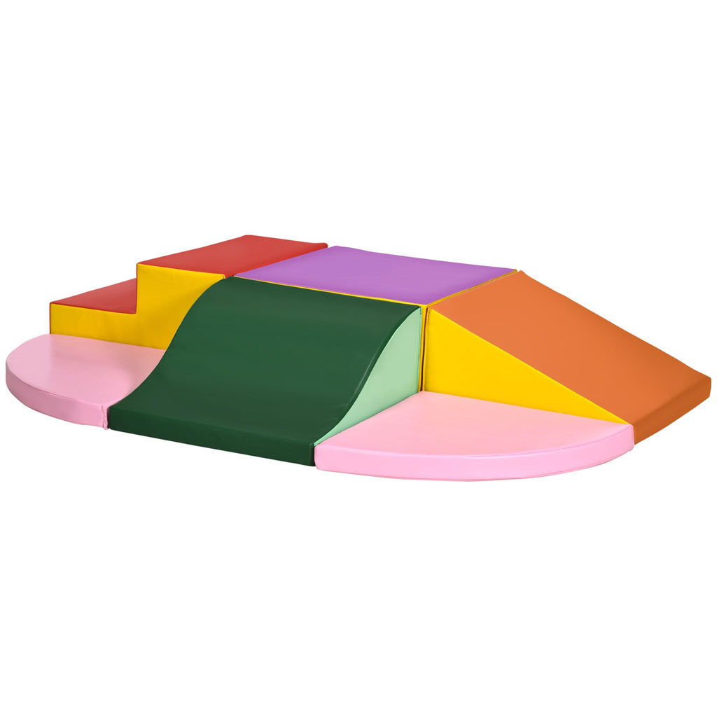 6-Pieces Foam Climbing Blocks for Toddlers 1-3 Years, Soft Play Set for Climb and Crawl, Assorted