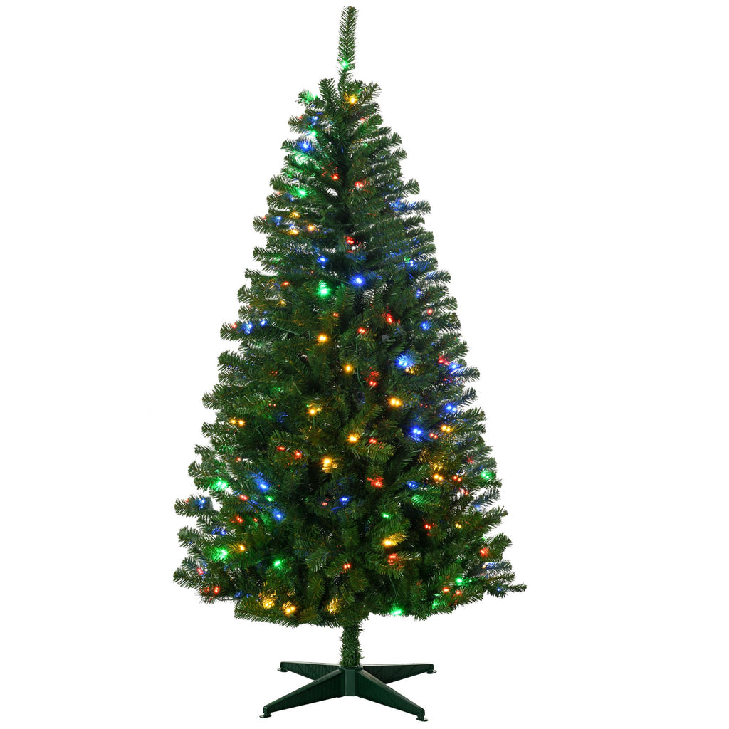 6' Slim Prelit Christmas Trees with Warm White or Colorful LED Lights, Auto Open