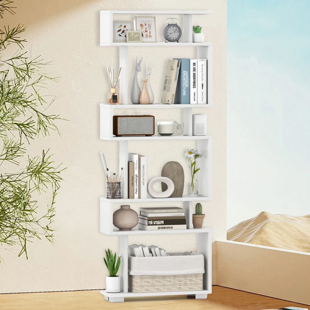6-Tier Bookcase with Anti-Tipping Kit