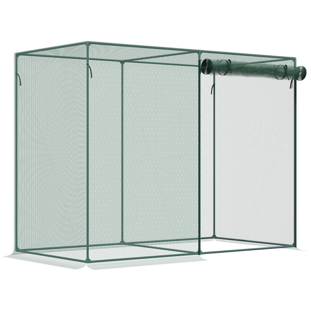 6' x 3' x 5' Crop Cage, Plant Protection Tent with Zippered Doors for Vegetable Garden, Backyard, Green
