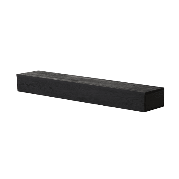 60" Embossed Fireplace Mantel Western Red Cedar Wall-Mounted & Floating Shelf for Home Decor