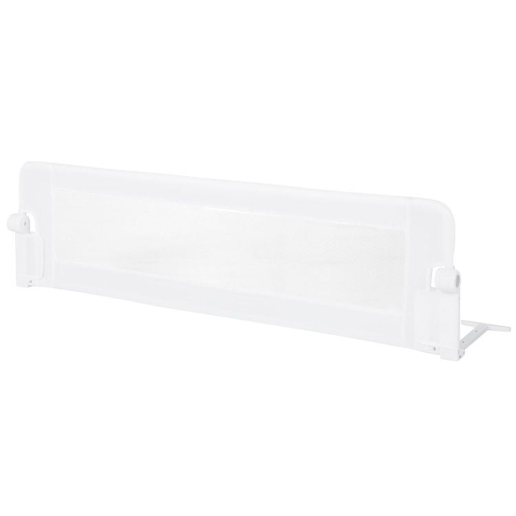 60-Inch Foldable Bed Rail Swing Down Baby Bed Guard Rail with Adjustable Safety Strap