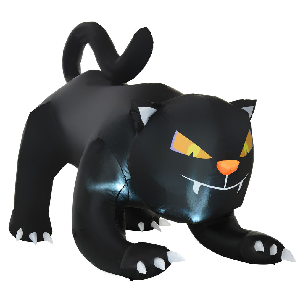 6.2' Inflatable Halloween Black Cat, Blow Up Outdoor LED Yard Display, Waterproof