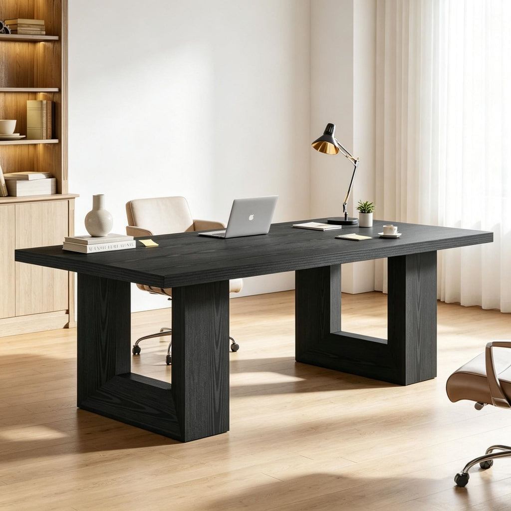 62.99" Rectangular Executive Computer Desk, Conference Table Seating 6 to 8