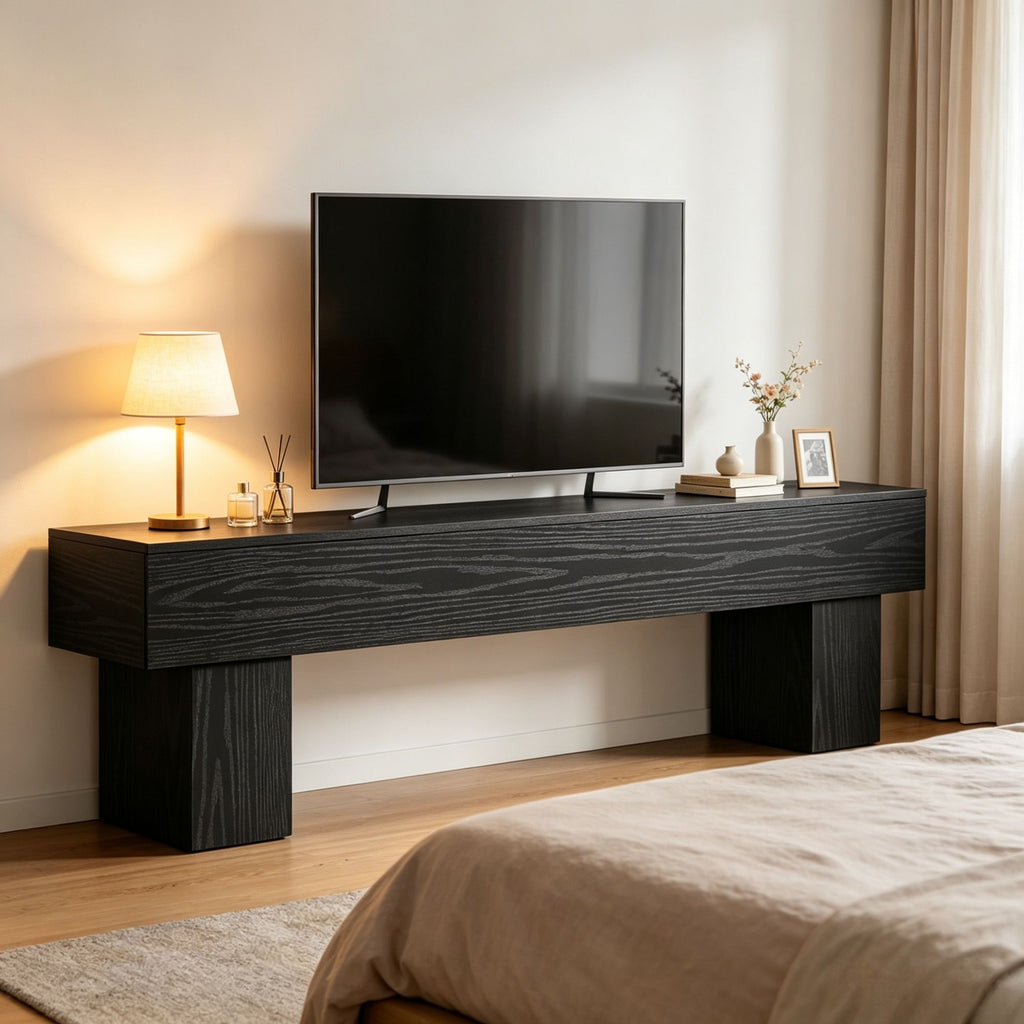 63" Farmhouse TV Stand, Media Console Table