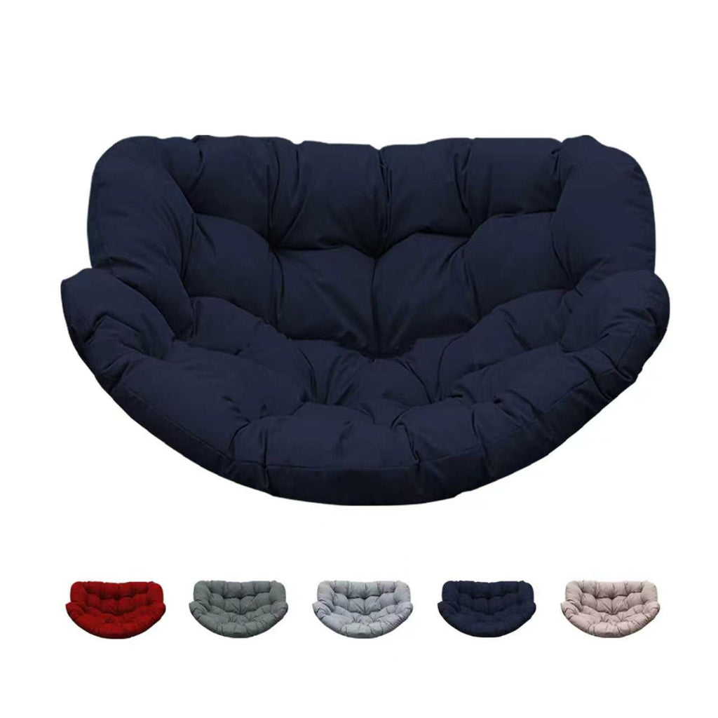 6.3" Outdoor Rocking Chair Cushion Waterproof & Fade-Resistant Egg Lounge Chair Pad with 6 Anti-Slip Straps for Patio (Cushion Only)