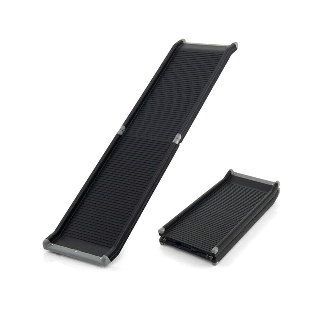 63" Pet Ramp, Upgrade Folding Pet Ramp Portable Dog Ramp with Steel Frame