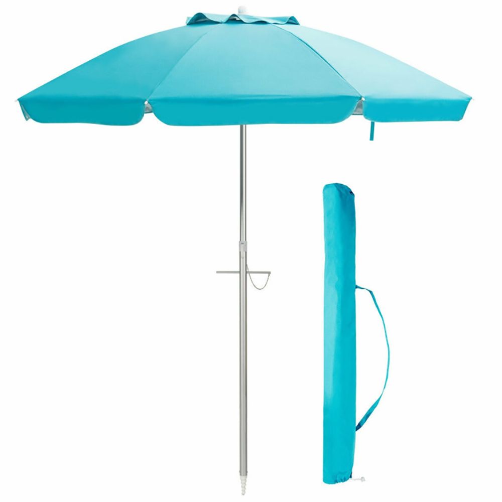 6.5 Feet Beach Umbrella with Carry Bag without Weight Base