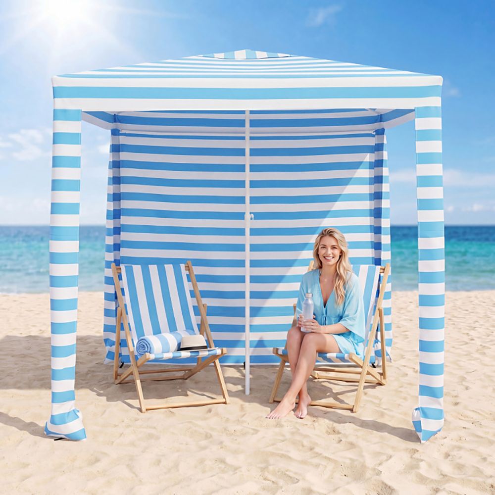 6.5 x 6.5 Feet Easy-Setup Canopy Shelter with Detachable Privacy Sidewall