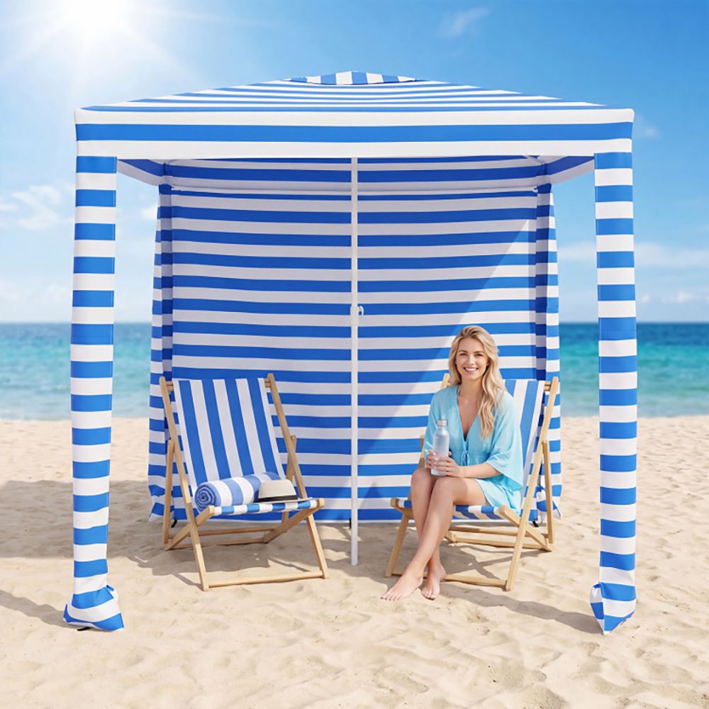 6.5 x 6.5 Feet Easy-Setup Canopy Shelter with Detachable Privacy Sidewall