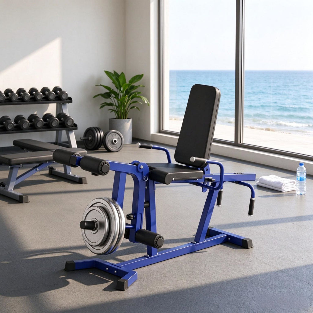 660 lbs 3-in-1 Leg Extension Curl Machine, Heavy Duty Adjustable Weight Bench with Leg Developer, Dark Blue(Without load wheels)