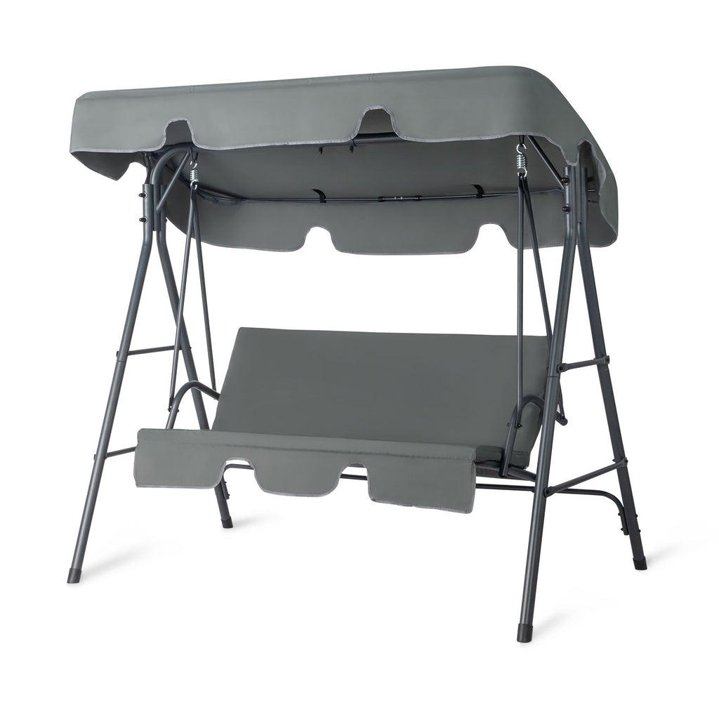 68*43*60 inch Dark Gray KD Style with Cushion Canopy Iron Oxford Fabric 250kg Iron Swing Set