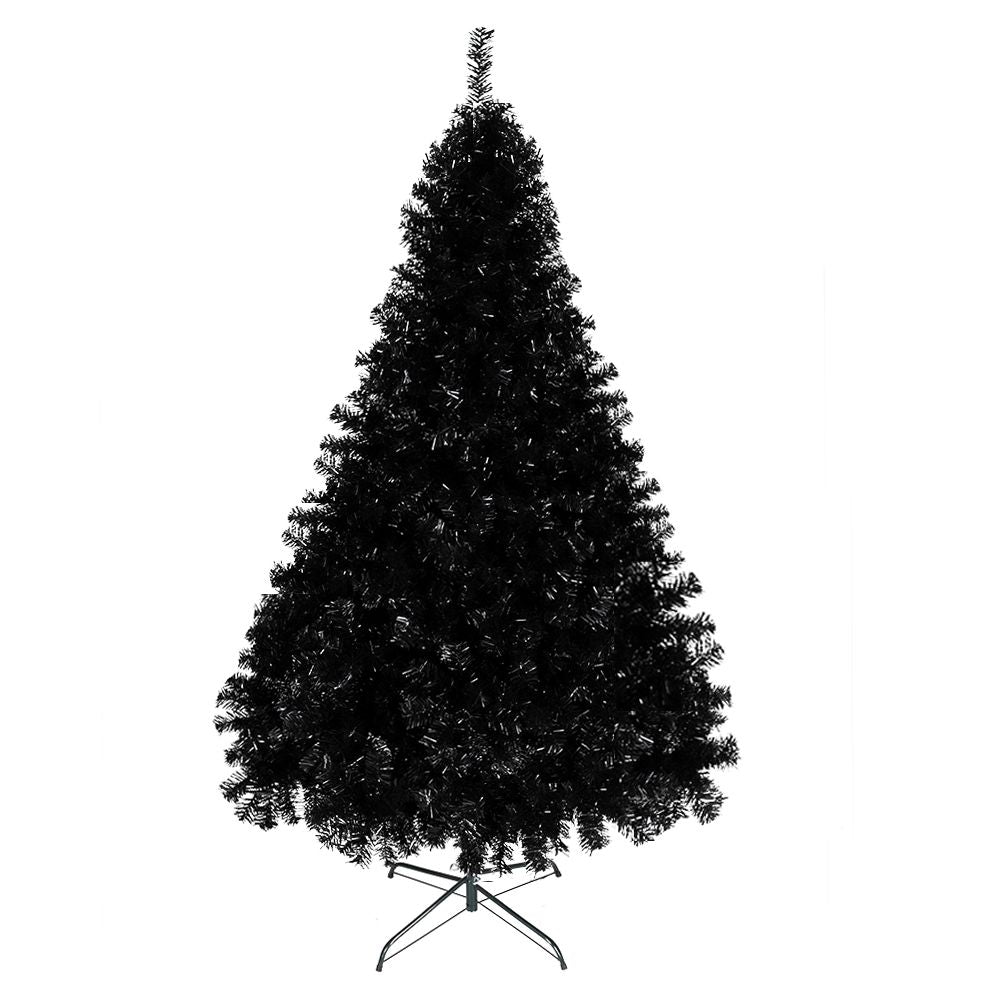 6ft 1050 Branches PVC Christmas Tree Black