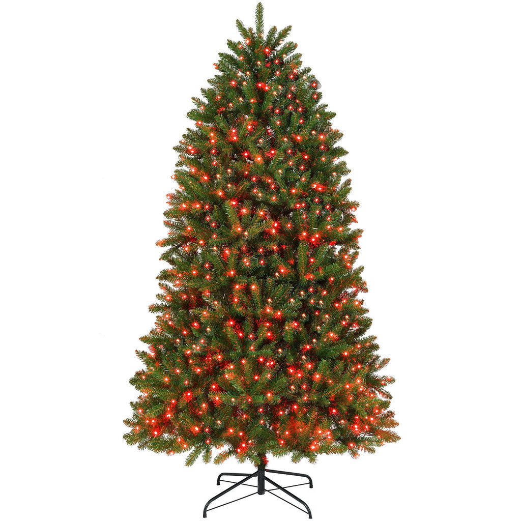 6ft Prelit Christmas Tree with Full-Spectrum LEDs, Smart App Control, Wide Full Hinged Xmas Tree, Easy Assembly
