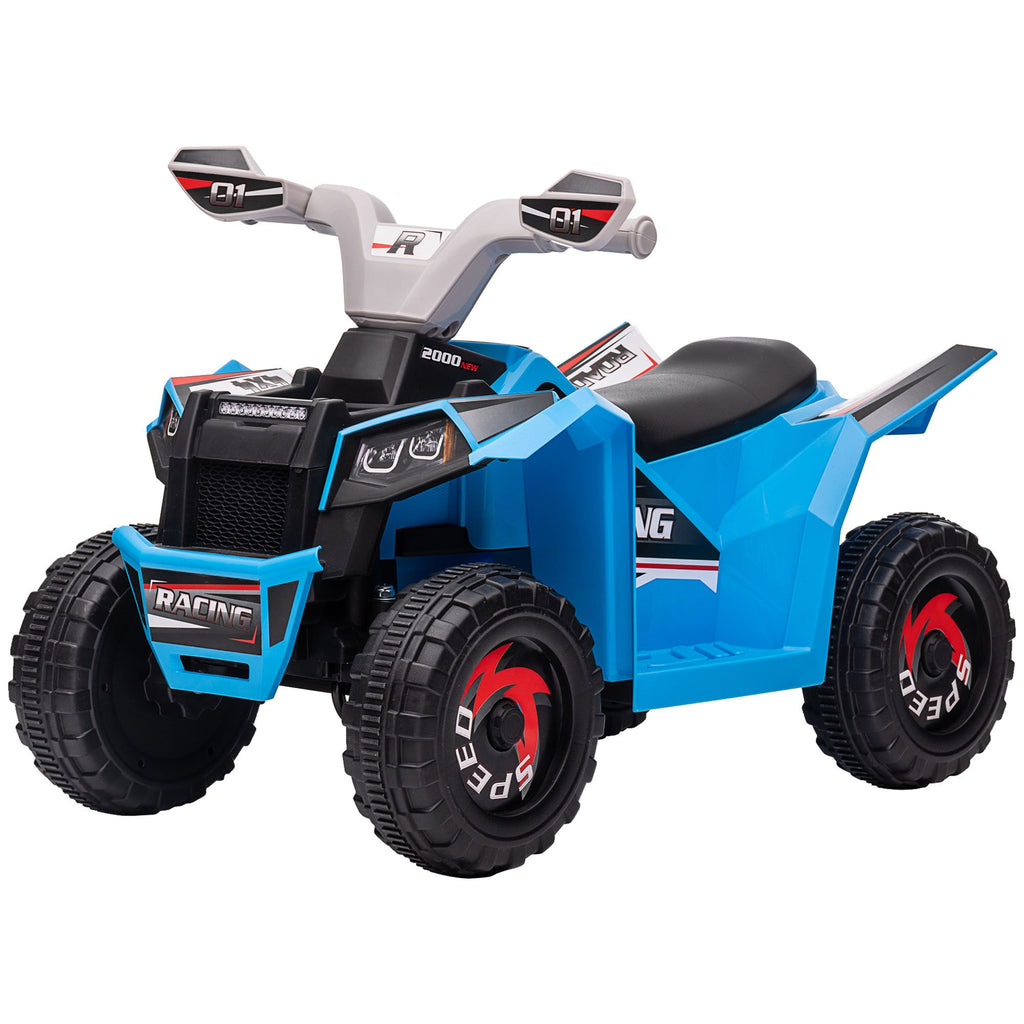 6V Electric Toy Car with Forward Backward, Wear-Resistant Wheels for Ages 18-36 Months, Blue