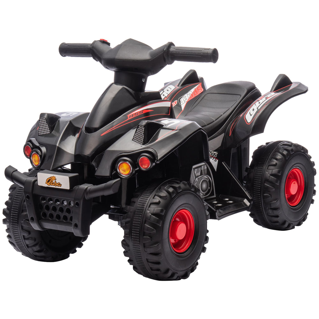 6V Kids ATV, 4 Wheeler Quad Car w/ Music for 2-6 Years, Black