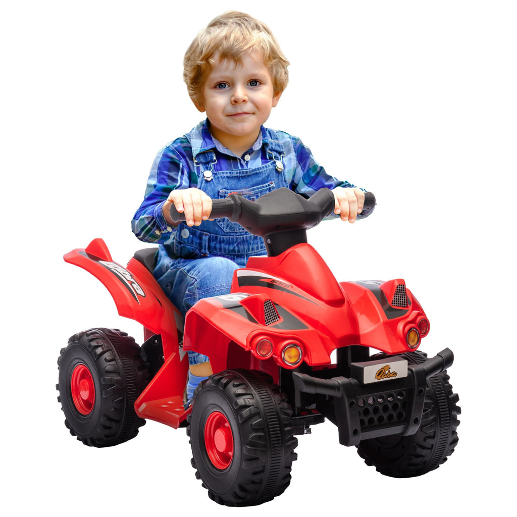 6V Kids ATV, 4 Wheeler Quad Car w/ Music for 2-6 Years, Red