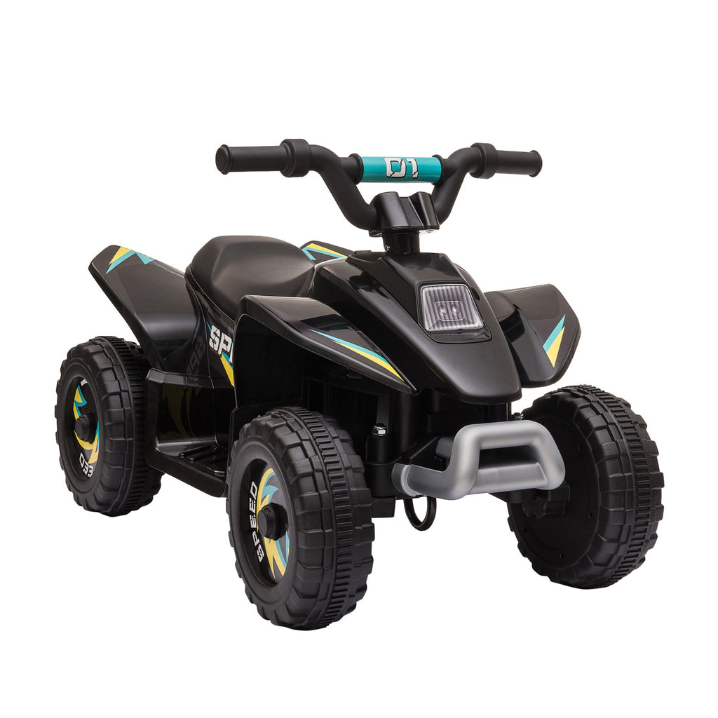 6V Kids ATV Ride-On 4-Wheeler Electric Quad Battery Powered Vehicle with Forward Reverse Switch Black