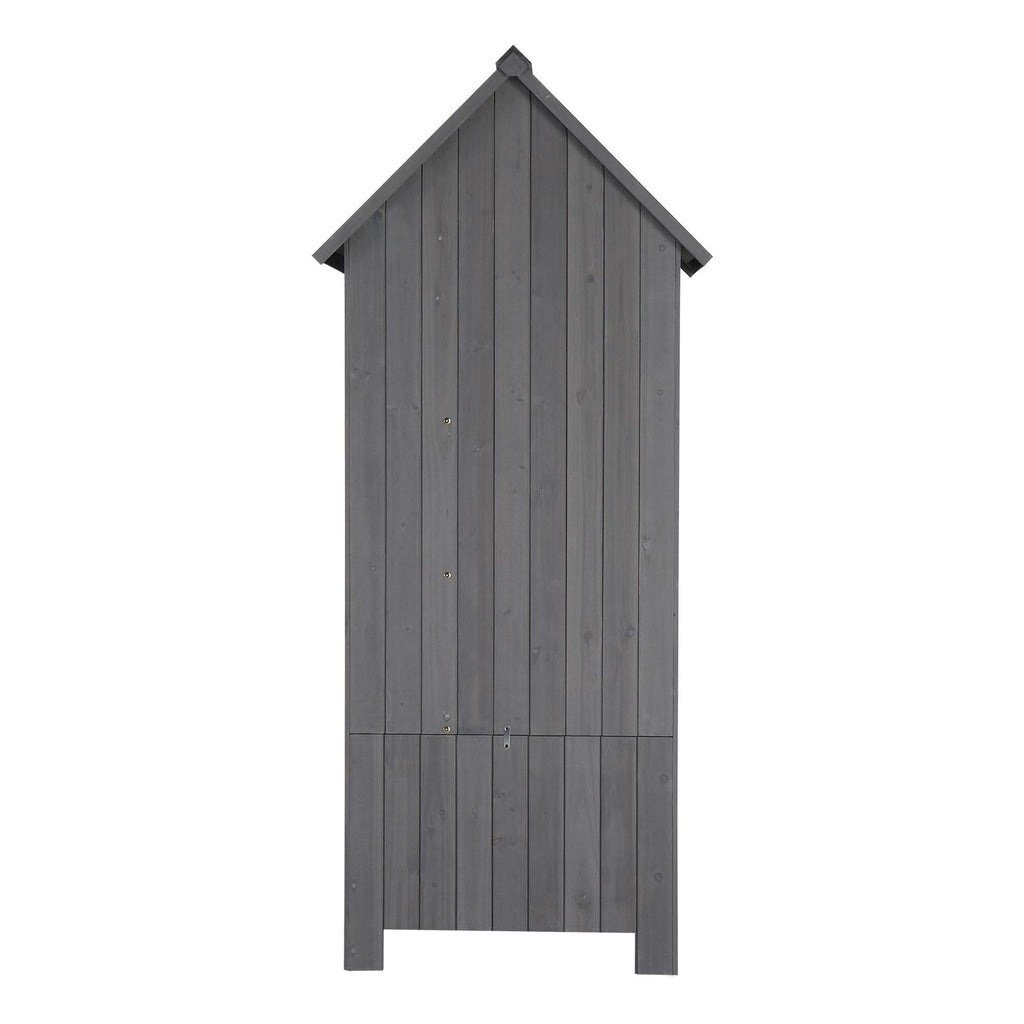 70in Black Double Slope Top Fir Courtyard Storage Room Dark Gray