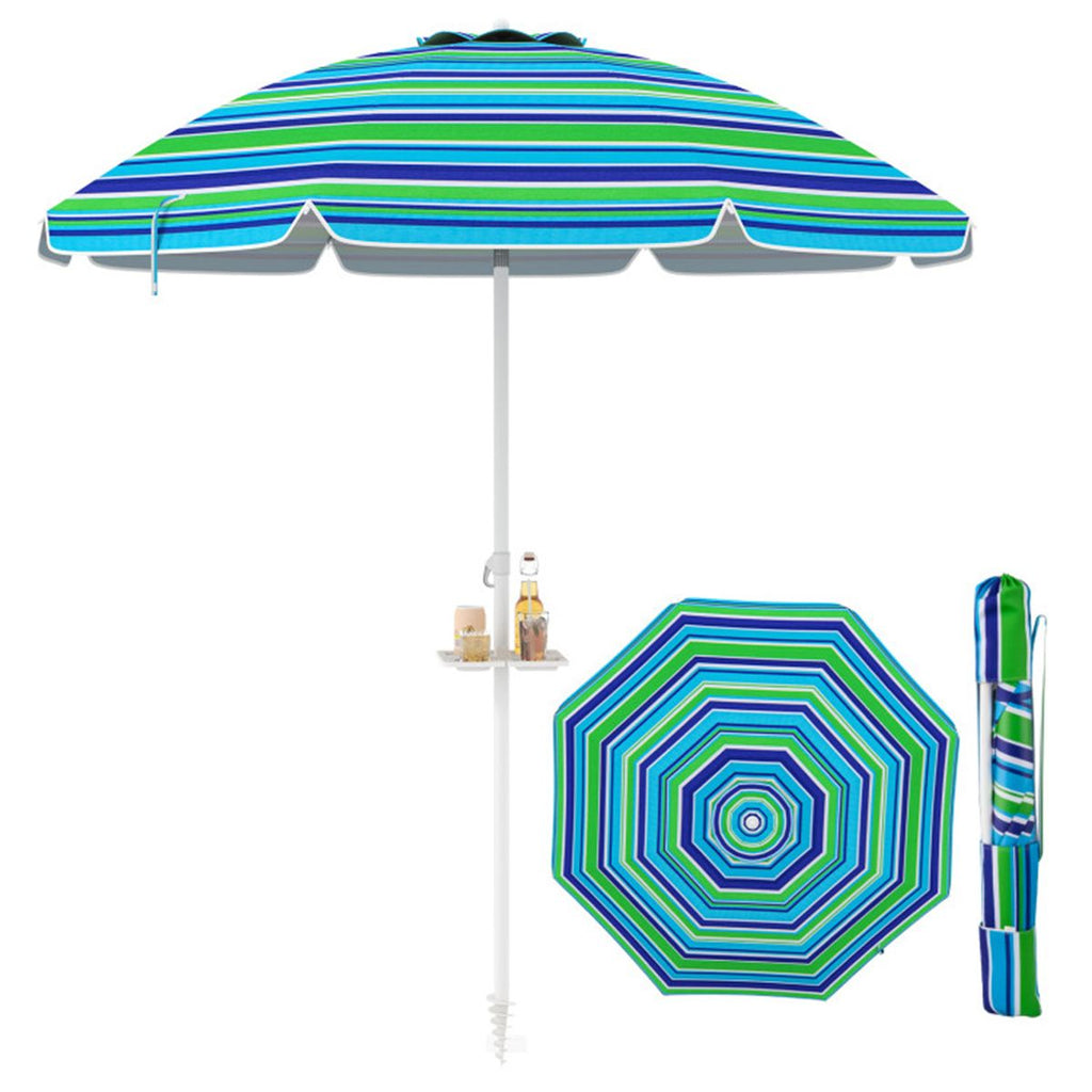 7.2 Feet Outdoor Beach Umbrella with Tilt Mechanism