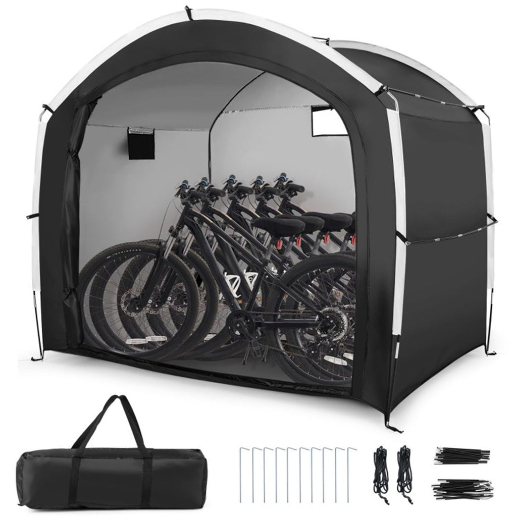 7.2×5.1×6 Ft Outdoor Bike Storage Shed Tent Waterproof Bicycle Shelter for 5 Bikes