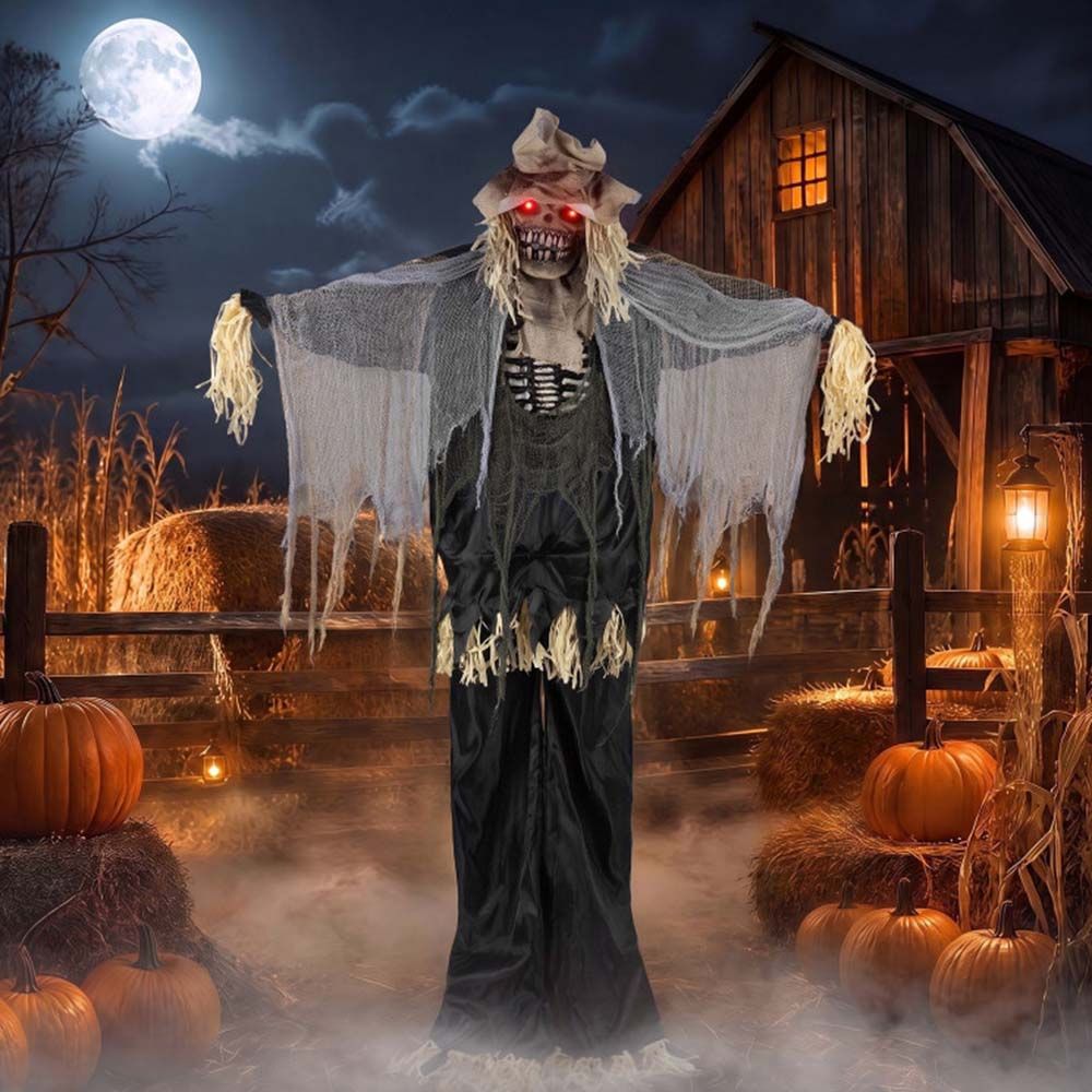 7.3 FT Halloween Animated Scarecrow Decoration