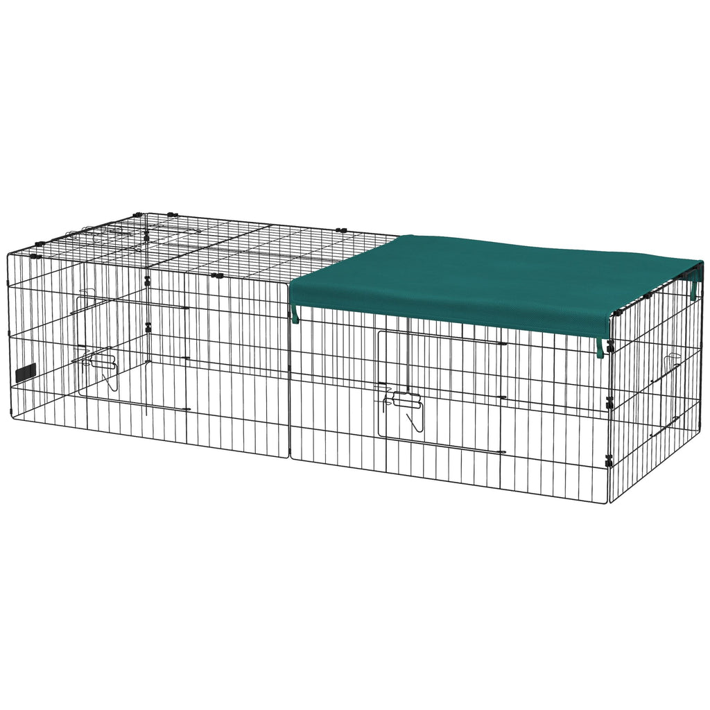 73 Green Small Animal Playpen with Roof for Indoor Outdoor Use Ideal for Rabbits Chicken
