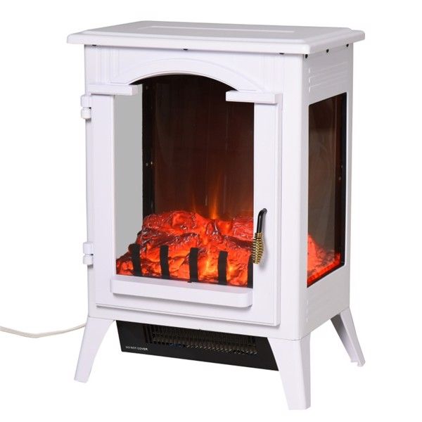 750W / 1500W 23" Electric Fireplace-White