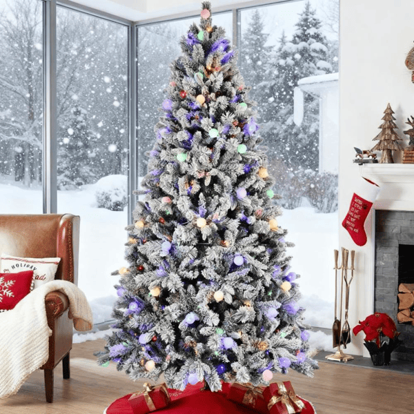 7.5ft Flocked Christmas Tree