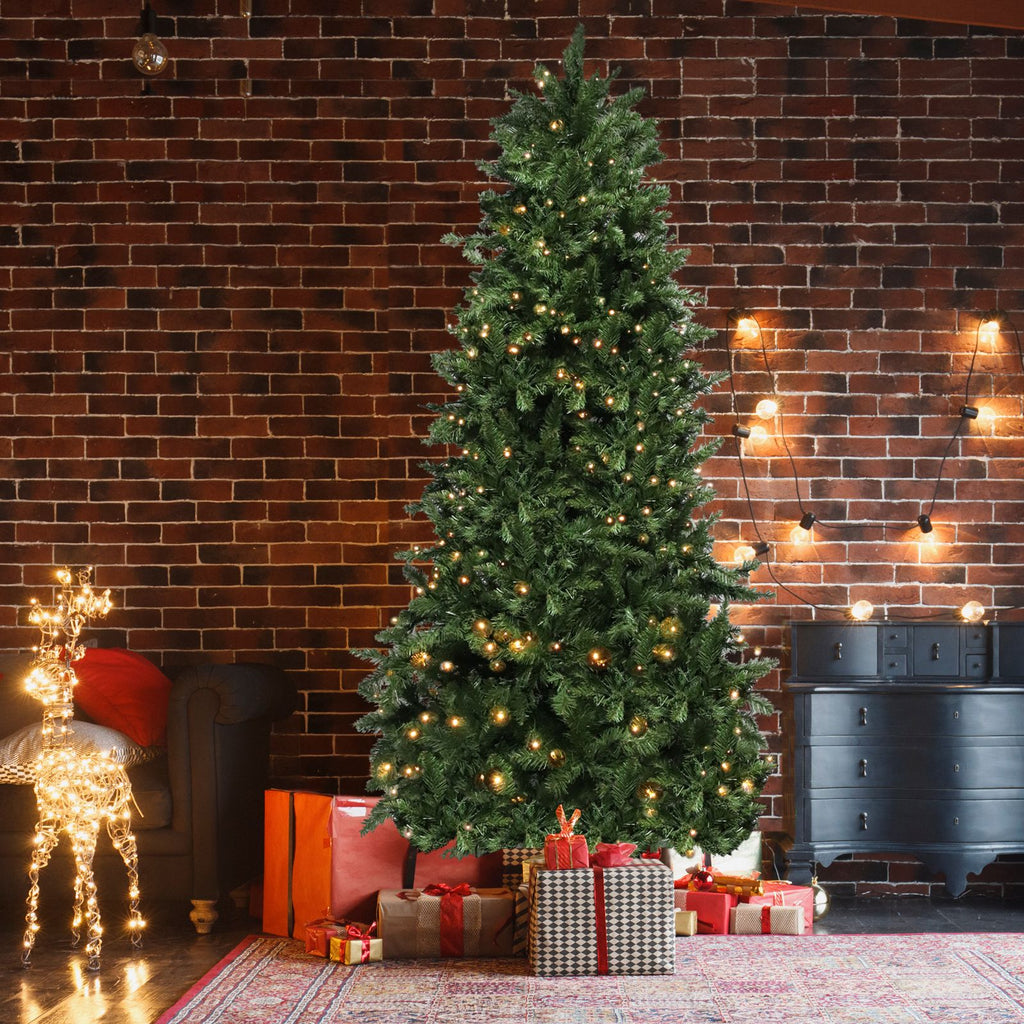 7.5ft Flocking Tied Light Christmas Tree--YS