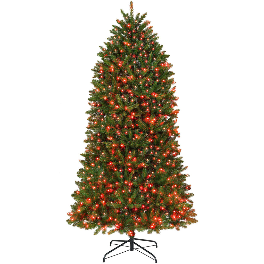 7.5ft Prelit Christmas Tree with Full-Spectrum LEDs, Smart App Control, Wide Full Hinged Xmas Tree, Easy Assembly