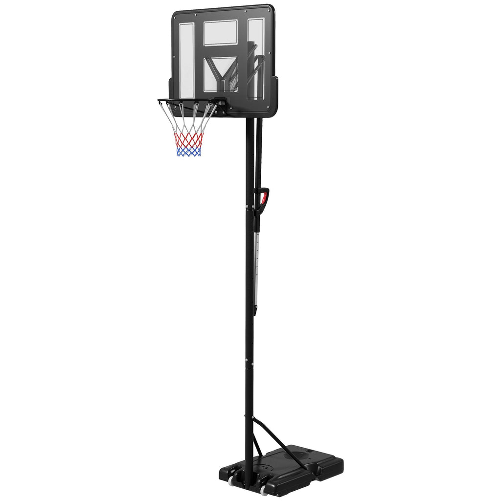 7.7-10' Basketball Hoop, Freestanding Basketball System with 43" Shatterproof Backboard and Wheels